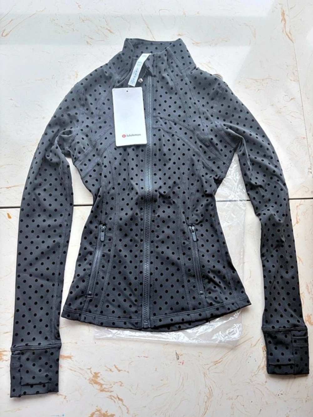 Lululemon Define Jacket Nulu Flocked Gray & Black